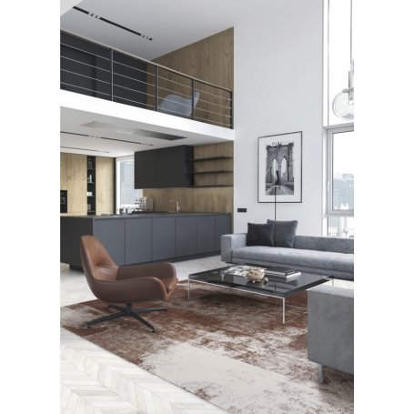 Helppohoitoinen Rust Copper matto - Easy Clean sisustusmatto