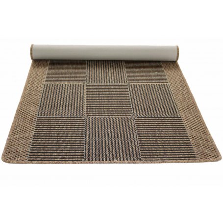 Brick ruskea käytävämatto 100 cm leveä, rullasta leikattuna ja kantattuna