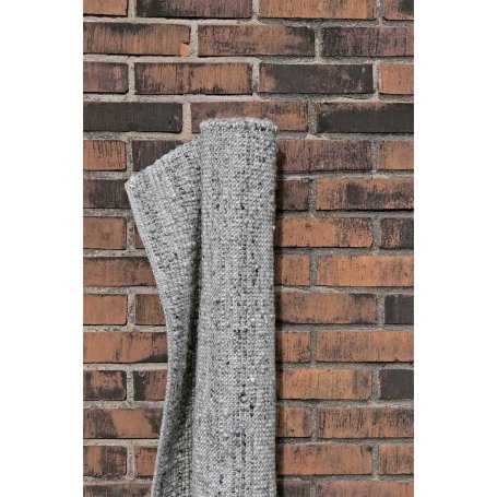 Cannes harmaa, käsinkudottu villamatto