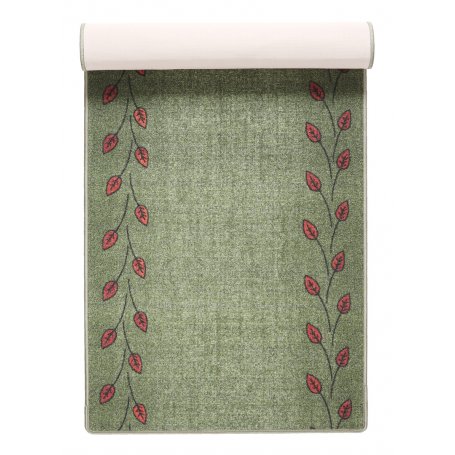 Leaf vihreä 80 cm käytävämatto rullasta leikattuna ja kantattuna