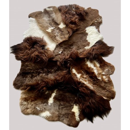 Icelandic lampaantalja matto, Contrast brown, pitkä karva