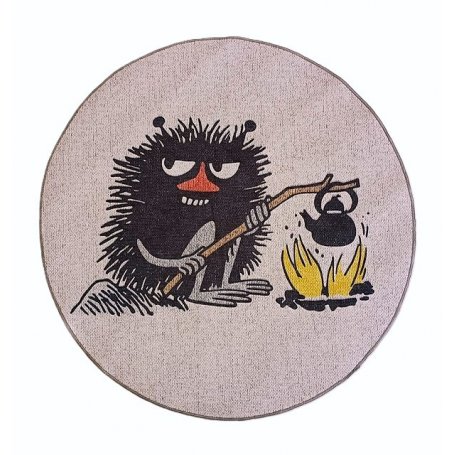Muumi matto, "Haisuli nuotiolla" beige