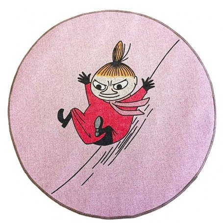 Muumi matto 80, "Myy liukumäessä", pink