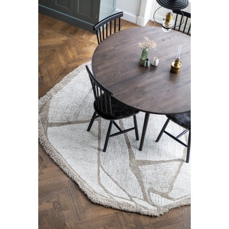 Moon villamatto, vaalea Ø250 cm