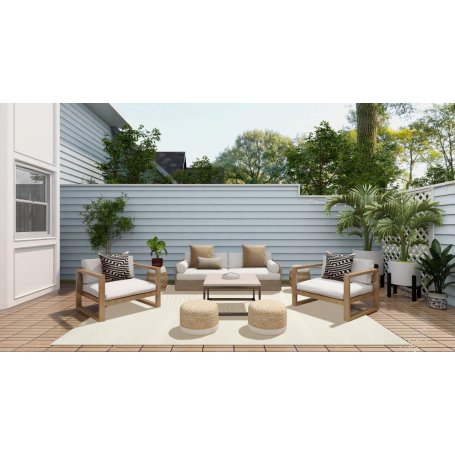 Helppohoitoinen Outdoor | Indoor matto - ACORES WHITE