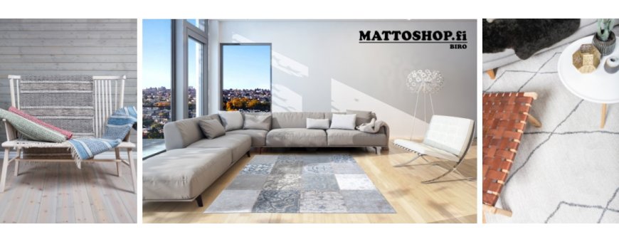 Mattoshop.fi verkkokaupan mattovalikoimasta löydät taatusti laadukkaan ja edullisen maton tilaan kuin tilaan